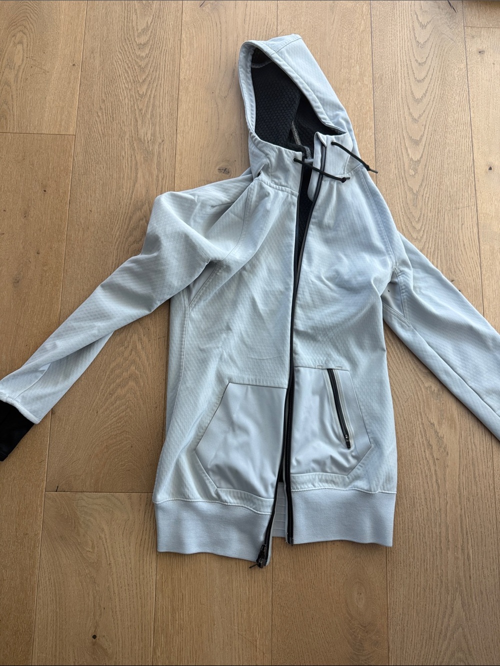 Nike Light Gray Hooded Zip Jacket